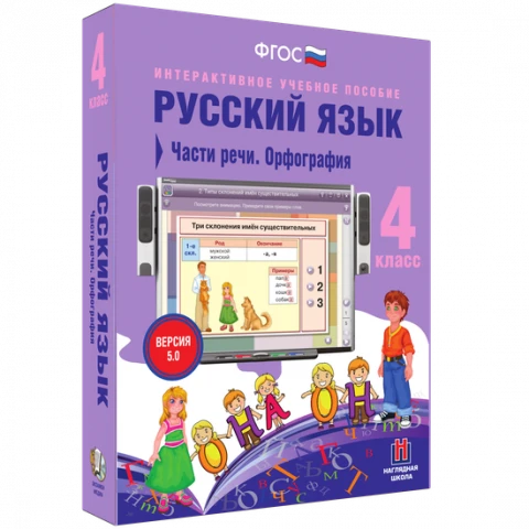 Интерактивное учебное пособие «Русский язык. 4 класс. Части речи. Орфография»