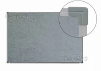 Текстильная доска серая 100х60 (алюминиевый профиль)
