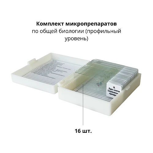 Демонстрационные комплекты микропрепаратов по анатомии, ботанике, зоологии, общей биологии (профильный уровень) 
